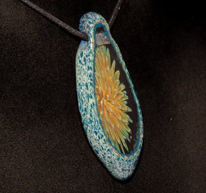 Geometric Dot Implosion Pendant | Faceted Glass Geode | Forever Bloom in Glass | Handmade Borosilicate Jewelry