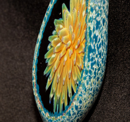 Geometric Dot Implosion Pendant | Faceted Glass Geode | Forever Bloom in Glass | Handmade Borosilicate Jewelry