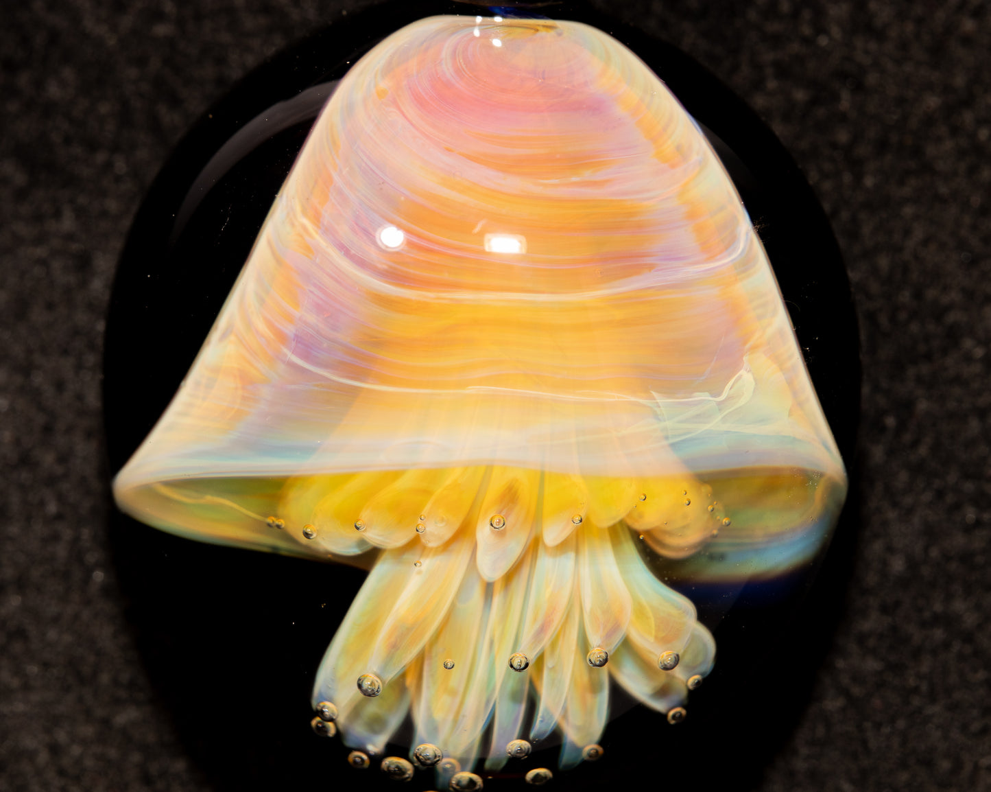 Ocean Jellyfish Pendant | Silvered Glass Necklace | Handblown Glass Jewelry | Tropical Accessories | Coral Reef