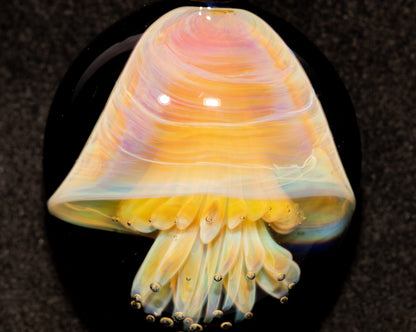 Ocean Jellyfish Pendant | Silvered Glass Necklace | Handblown Glass Jewelry | Tropical Accessories | Coral Reef