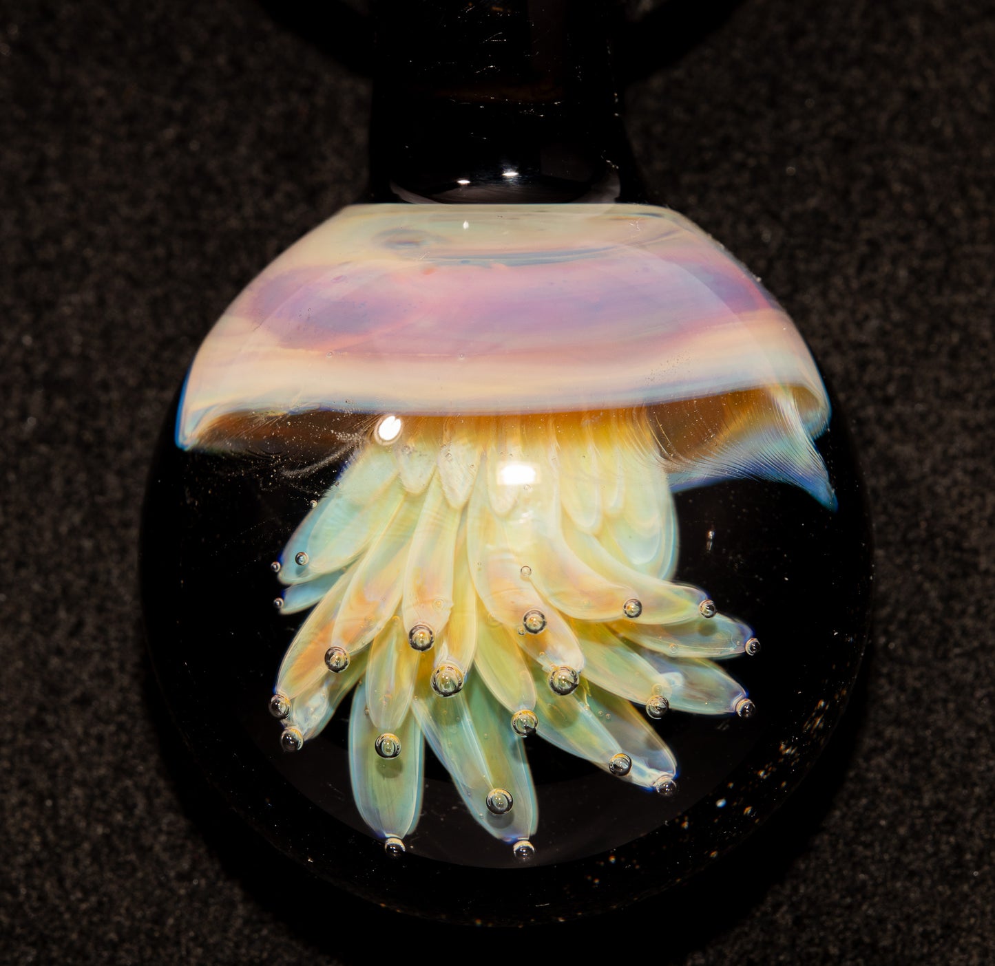 Ocean Pendant | Handblown Jellyfish Necklace | Glass Art Jewelry | Sea Life Pendant | Coral Colors