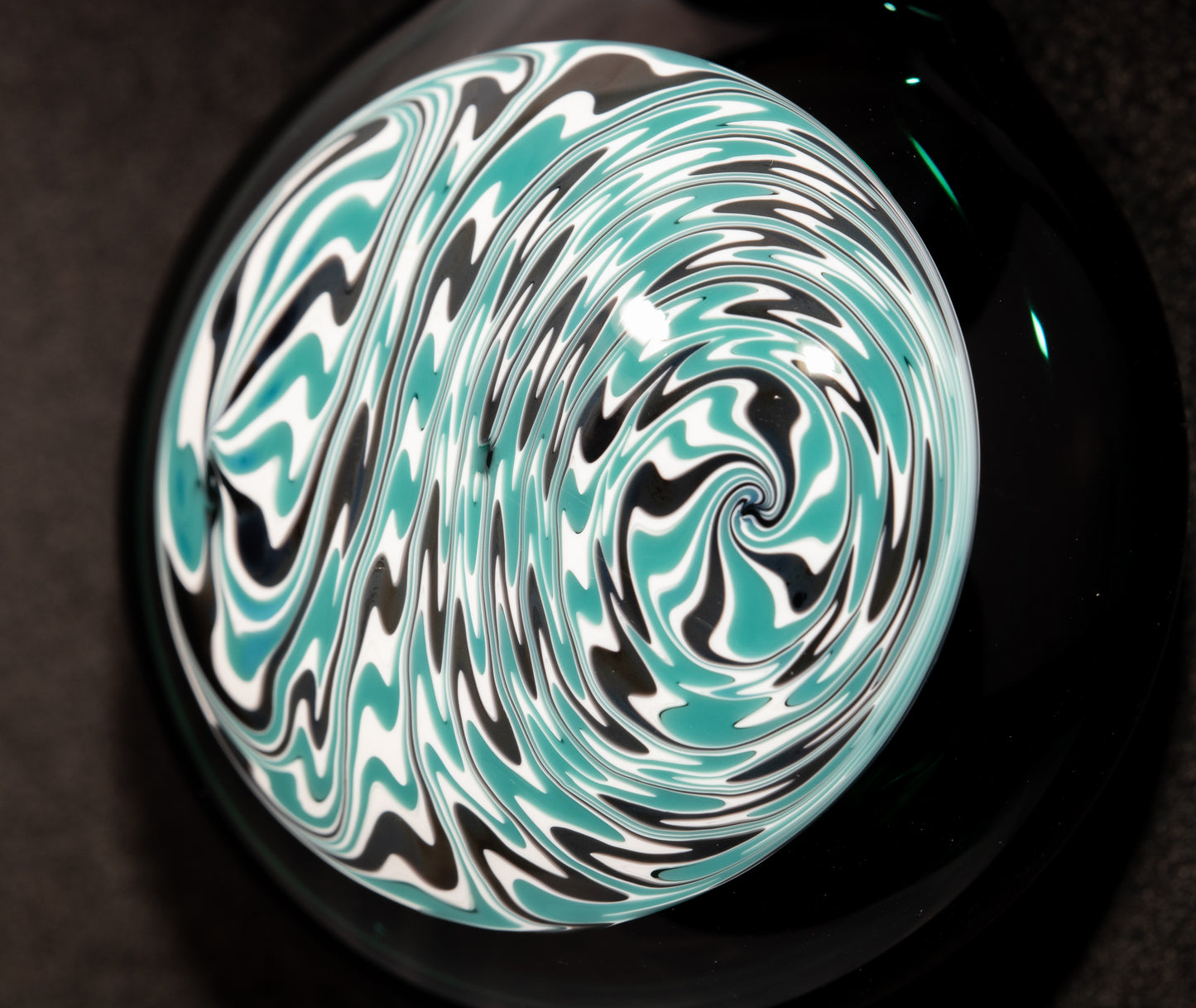 Hand-Twisted Wigwag Pendant | Hollow Glass Disk Necklace | Unique Art Glass Jewelry | Collectible Pendant