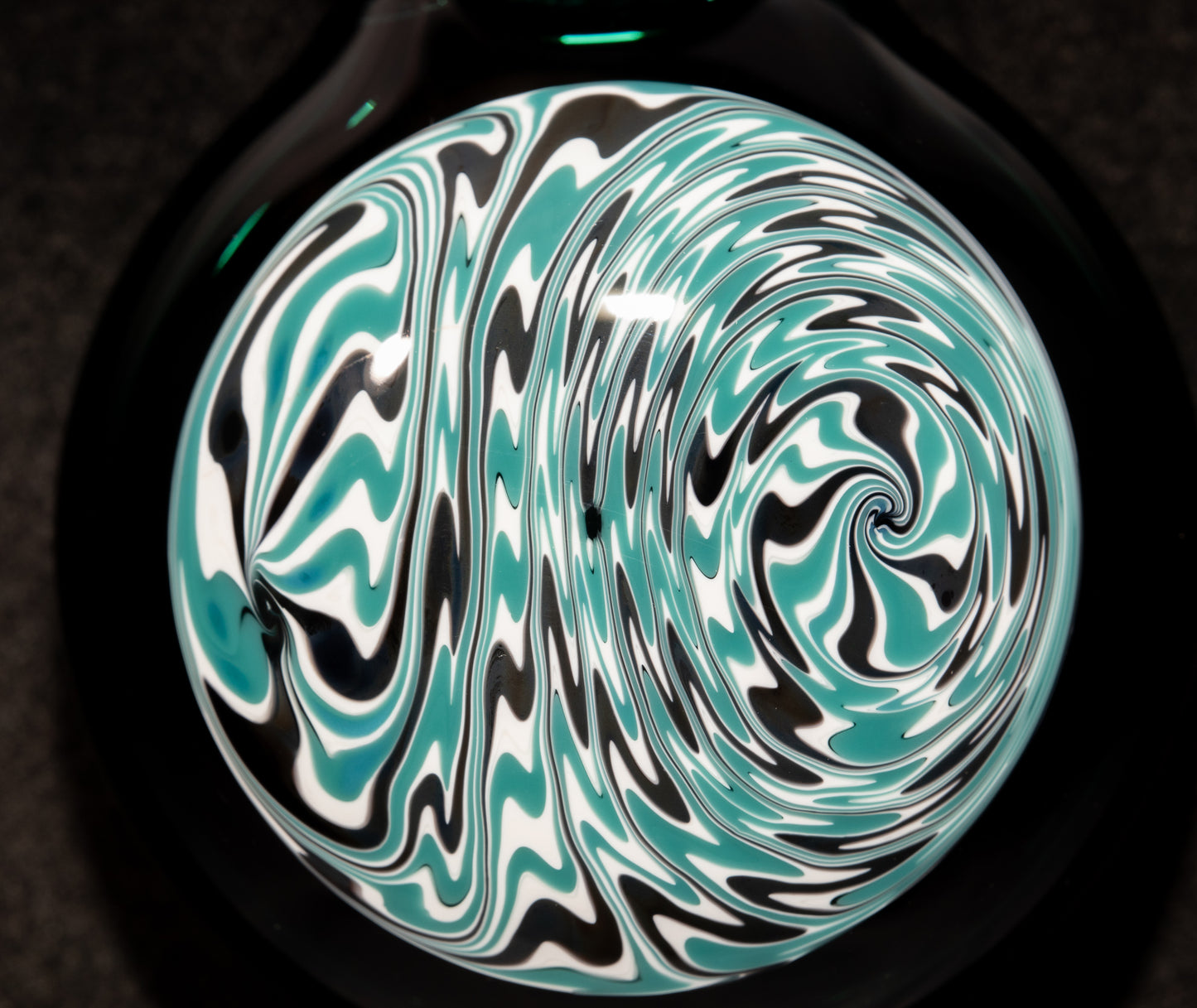 Hand-Twisted Wigwag Pendant | Hollow Glass Disk Necklace | Unique Art Glass Jewelry | Collectible Pendant