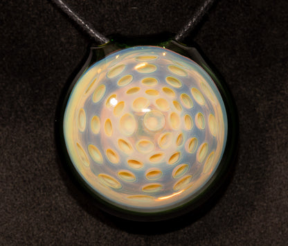 Honeycomb Lotus Pod Pendant | Dot Stack Glass Design | Handmade Glass Art Necklace | Artisan Jewelry