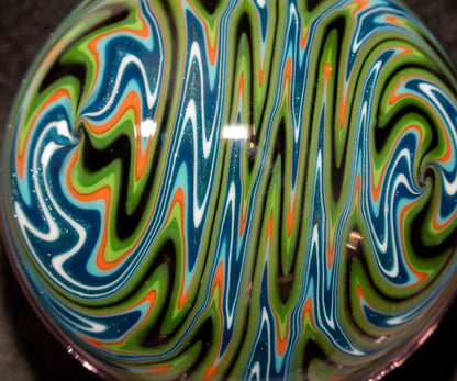 Layered Wigwag Pendant | Hollow Glass Disk | Artisan Blown Glass Jewelry | Handcrafted Necklace