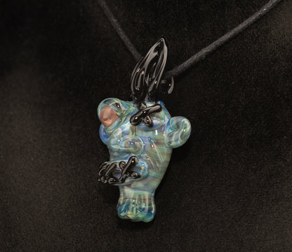 Shrunken Head Glass Pendant | Hand Sculpted Mysterious Relic | Macabre Artistic Jewelry | Perfect for Eerie Explorer Curio Cabinets