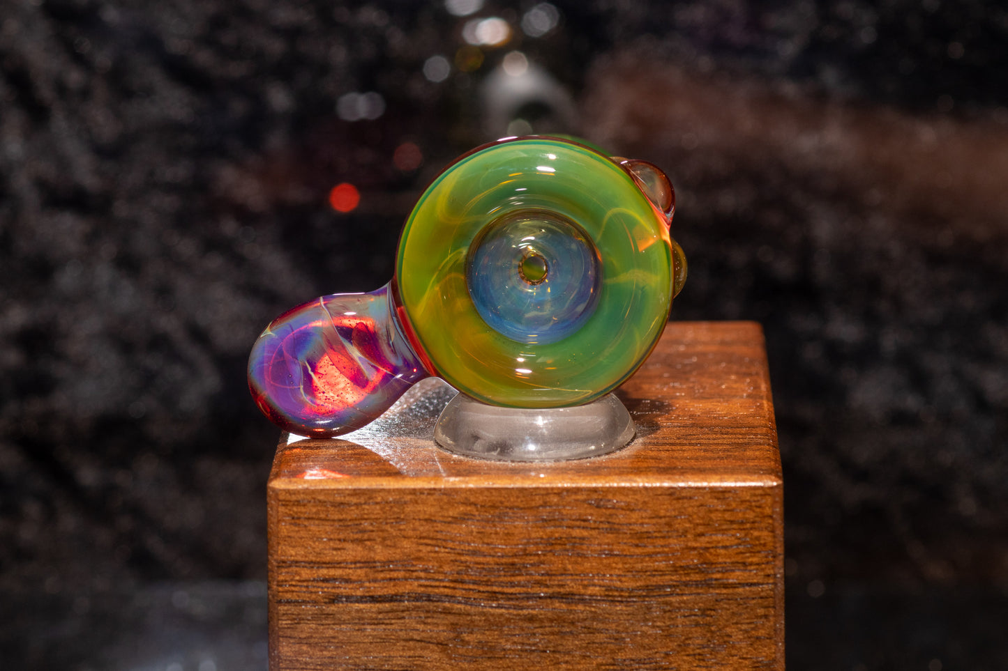 14mm Wigwag Bowl Piece | Flame-Twisted Color Lines | Handmade Borosilicate Glass Slide