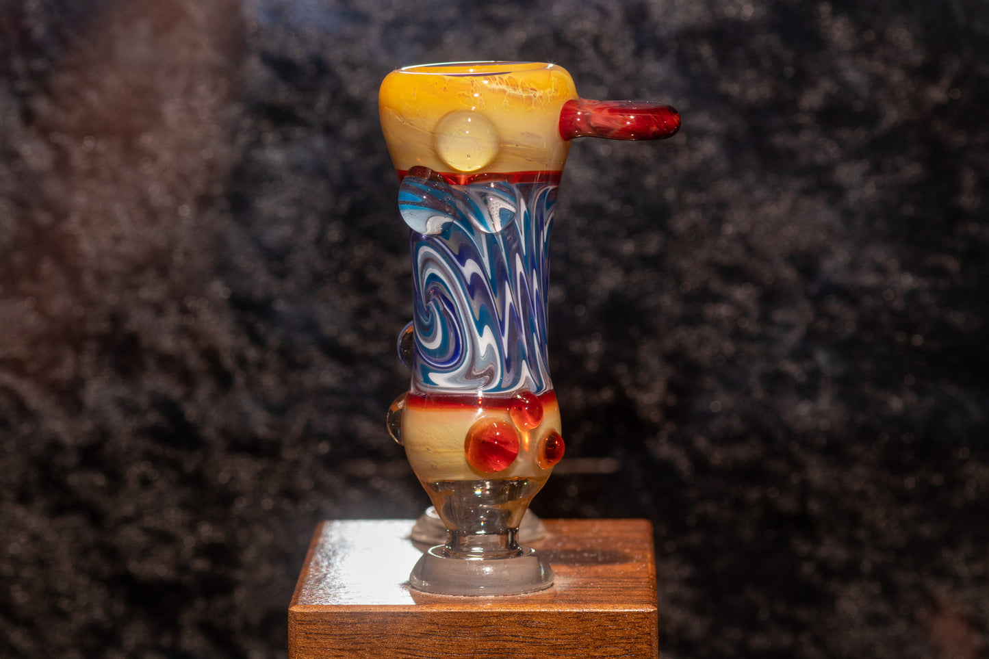 14mm Wigwag Glass Slide | Twisted Color Flow | Handblown Borosilicate Bowl Piece | Artisan Glasswork