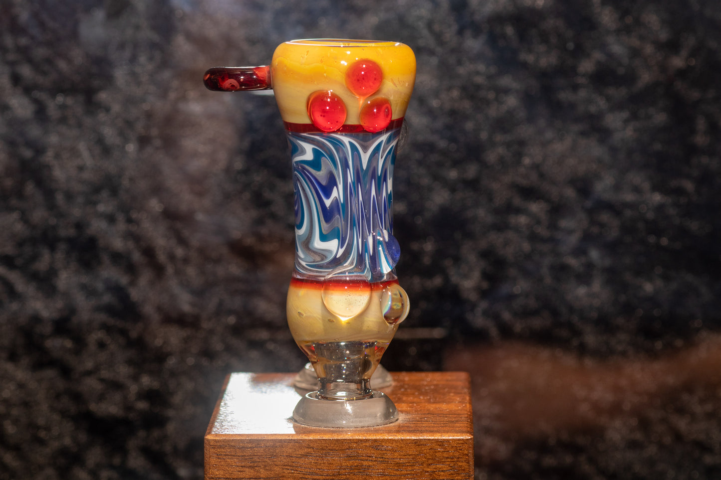 14mm Wigwag Glass Slide | Twisted Color Flow | Handblown Borosilicate Bowl Piece | Artisan Glasswork