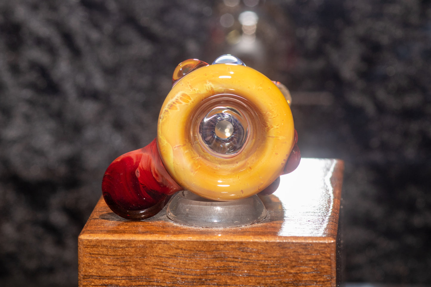 14mm Wigwag Glass Slide | Twisted Color Flow | Handblown Borosilicate Bowl Piece | Artisan Glasswork