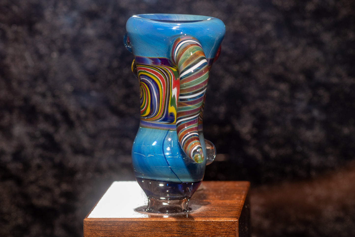 14mm Wigwag Glass Slide | Handblown Colored Glass | Functional Heady Bowl Piece | Artistic Glass Slide