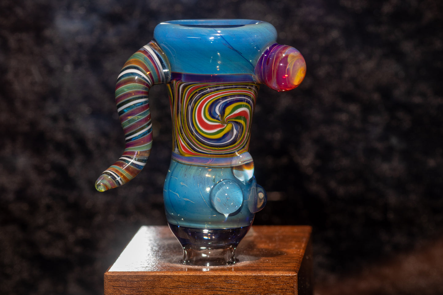 14mm Wigwag Glass Slide | Handblown Colored Glass | Functional Heady Bowl Piece | Artistic Glass Slide