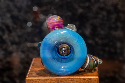 14mm Wigwag Glass Slide | Handblown Colored Glass | Functional Heady Bowl Piece | Artistic Glass Slide