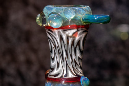 14mm Wigwag Glass Slide | Handblown Colored Glass | Functional Heady Bowl Piece | Artistic Glass Slide