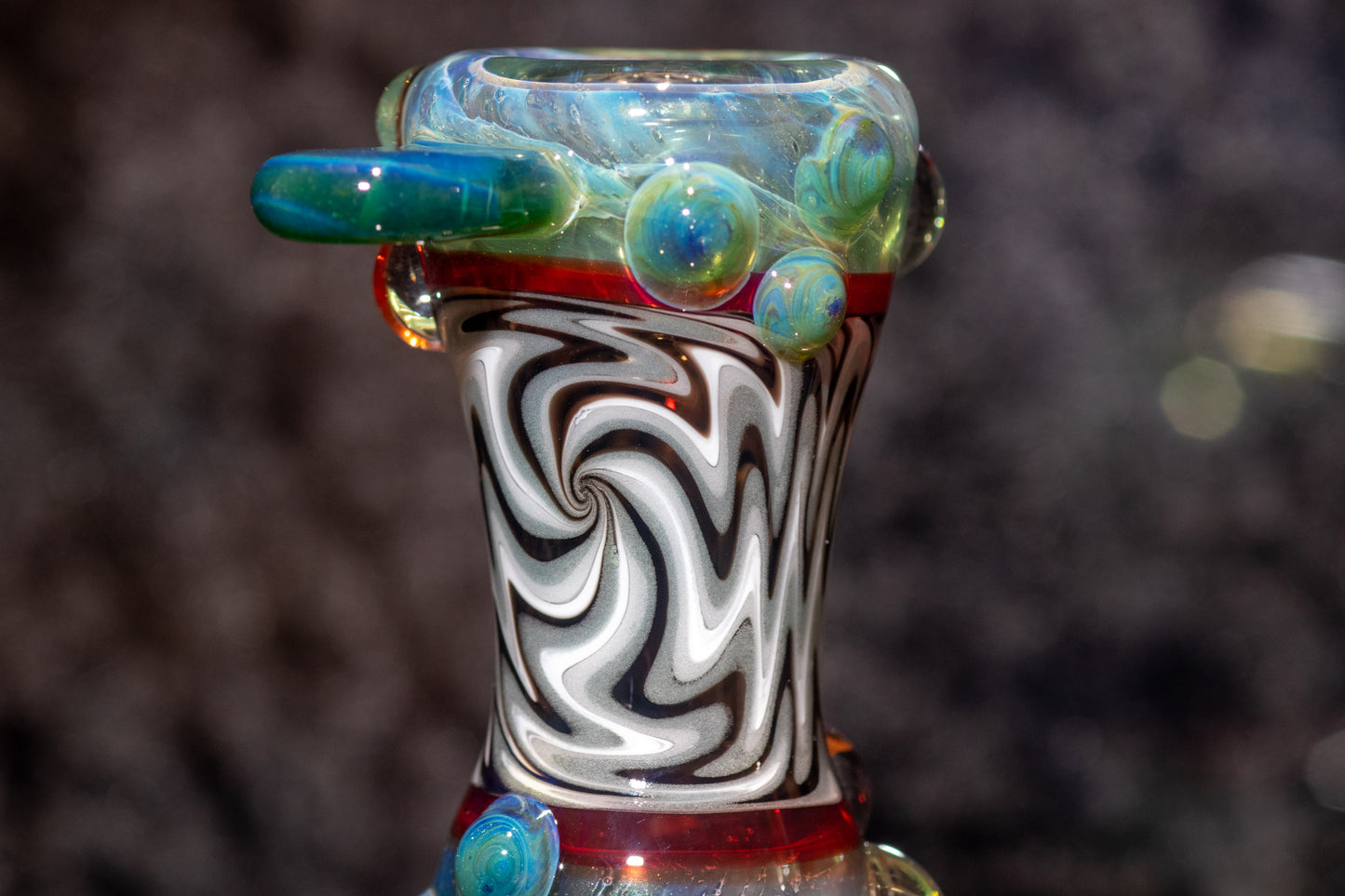 14mm Wigwag Glass Slide | Handblown Colored Glass | Functional Heady Bowl Piece | Artistic Glass Slide