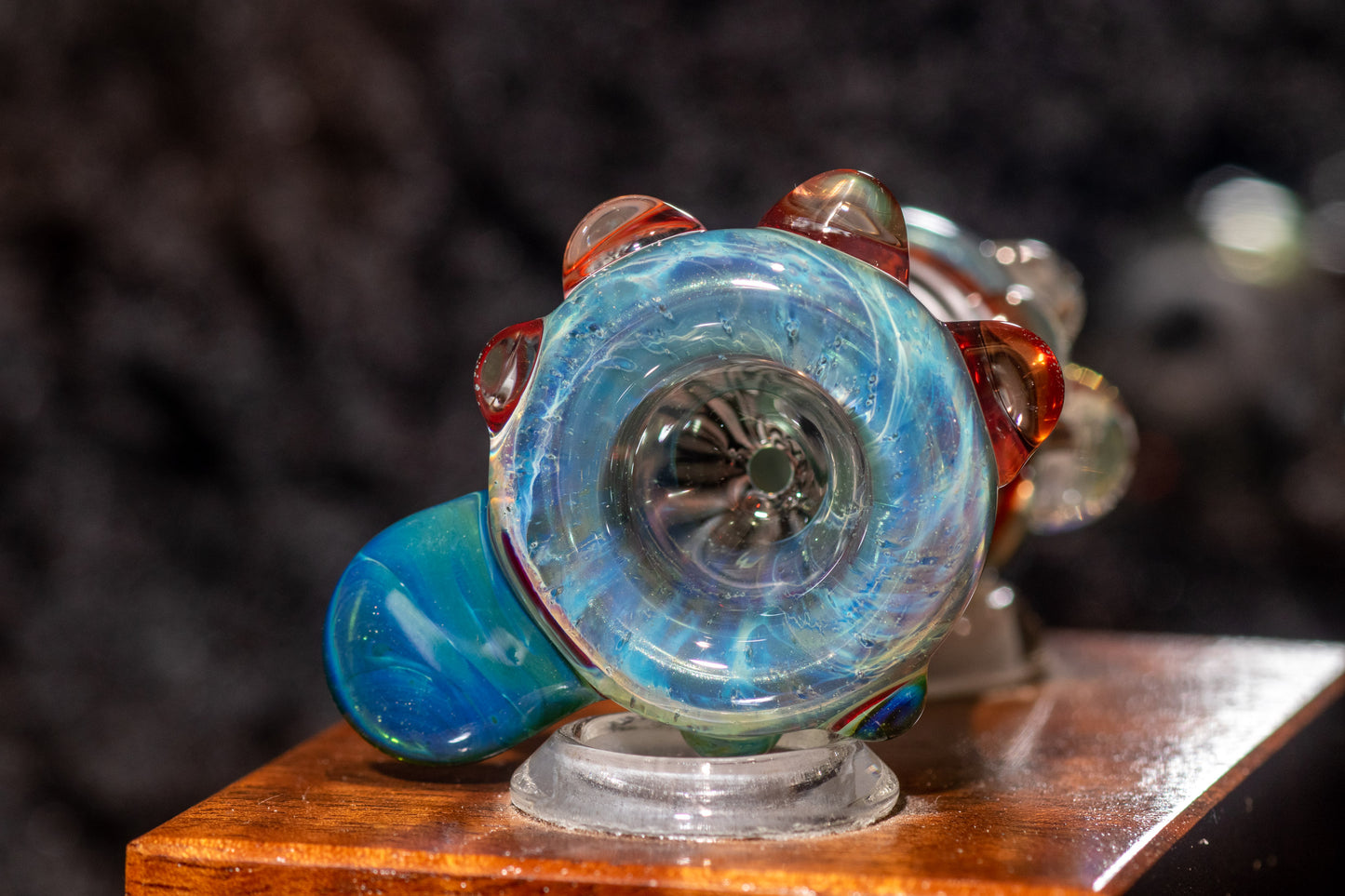 14mm Wigwag Glass Slide | Handblown Colored Glass | Functional Heady Bowl Piece | Artistic Glass Slide