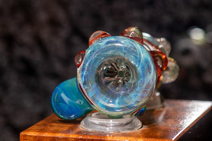 14mm Wigwag Glass Slide | Handblown Colored Glass | Functional Heady Bowl Piece | Artistic Glass Slide