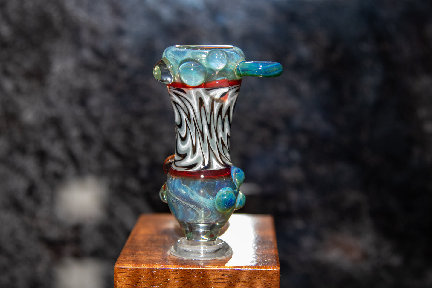 14mm Wigwag Glass Slide | Handblown Colored Glass | Functional Heady Bowl Piece | Artistic Glass Slide