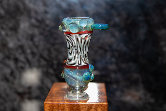 14mm Wigwag Glass Slide | Handblown Colored Glass | Functional Heady Bowl Piece | Artistic Glass Slide