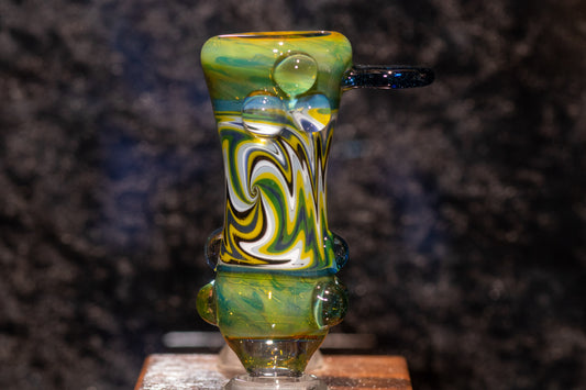 Wigwag Glass Bowl | 14mm Joint | Handblown Color Twist | Unique Functional Art Slide