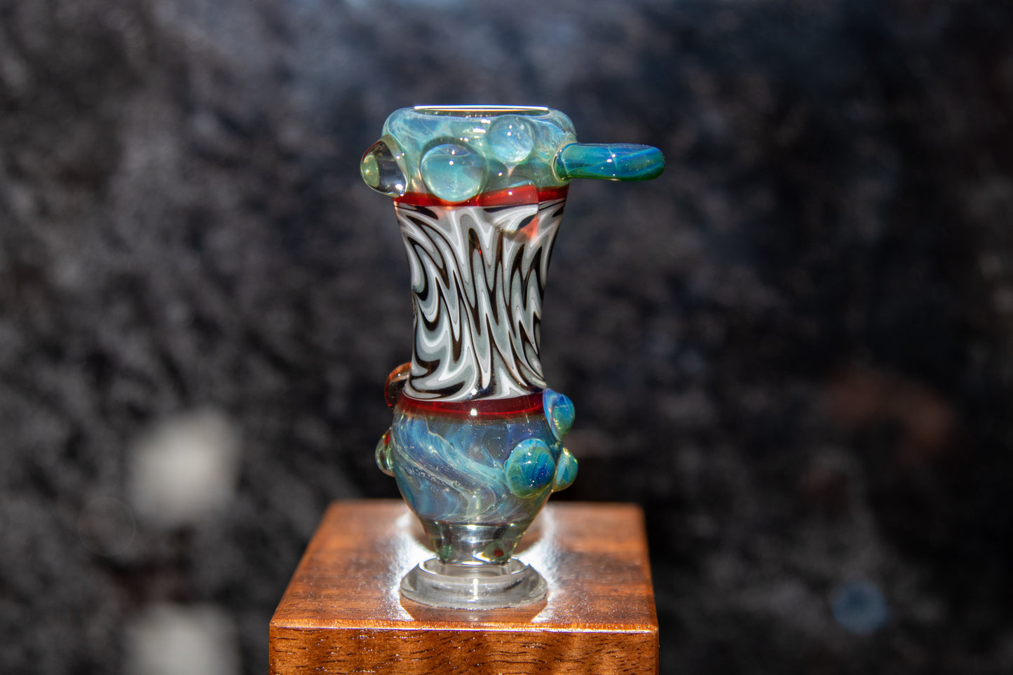 14mm Wigwag Glass Slide | Handblown Colored Glass | Functional Heady Bowl Piece | Artistic Glass Slide