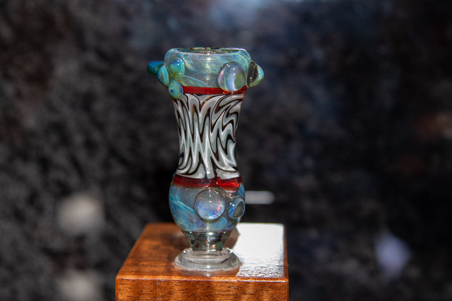 14mm Wigwag Glass Slide | Handblown Colored Glass | Functional Heady Bowl Piece | Artistic Glass Slide