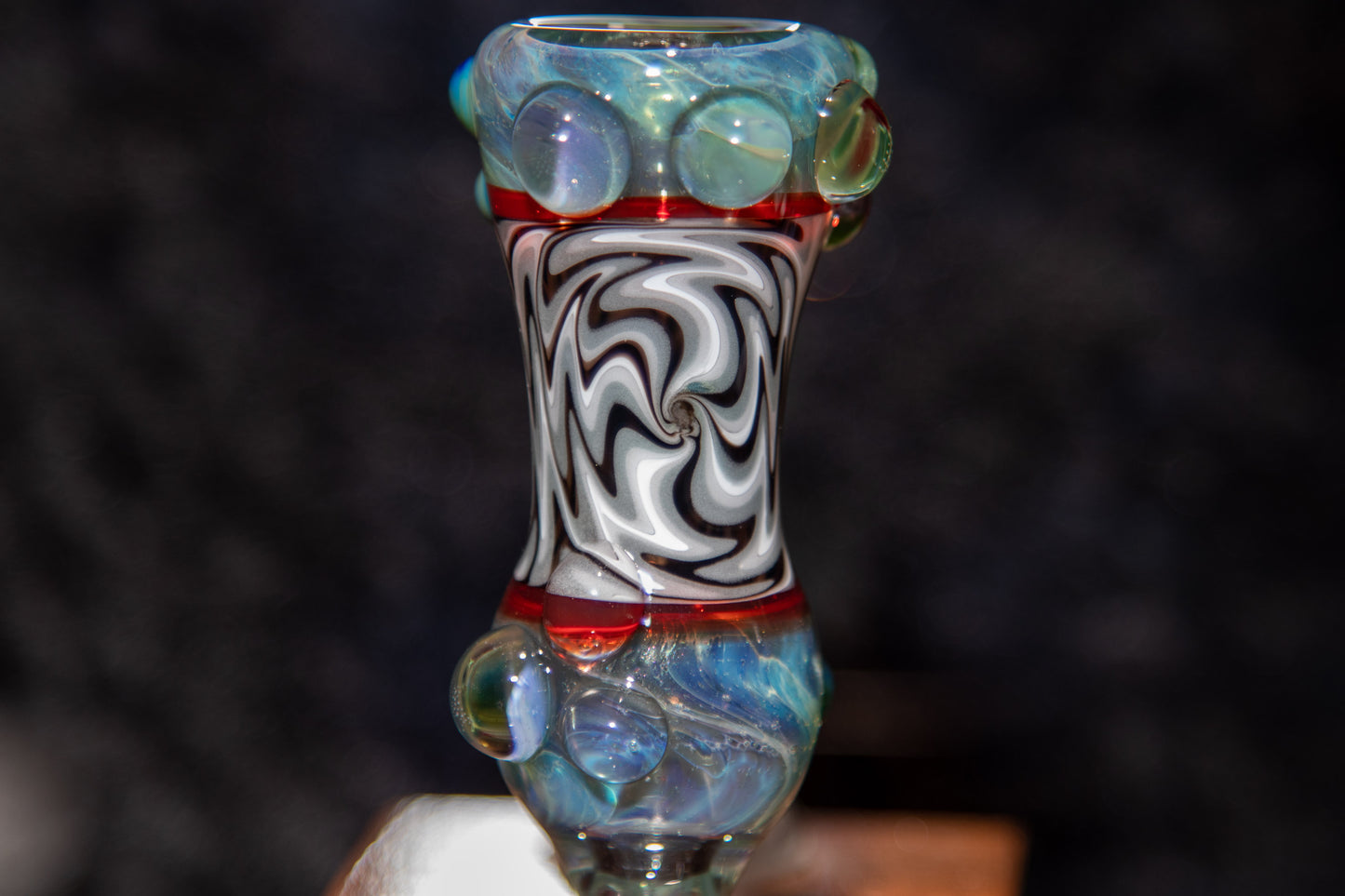 14mm Wigwag Glass Slide | Handblown Colored Glass | Functional Heady Bowl Piece | Artistic Glass Slide