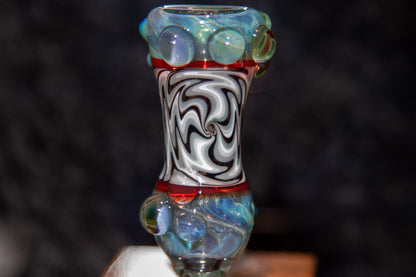 14mm Wigwag Glass Slide | Handblown Colored Glass | Functional Heady Bowl Piece | Artistic Glass Slide