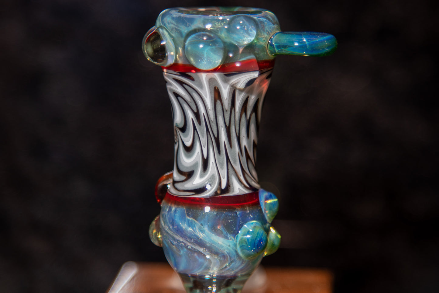 14mm Wigwag Glass Slide | Handblown Colored Glass | Functional Heady Bowl Piece | Artistic Glass Slide