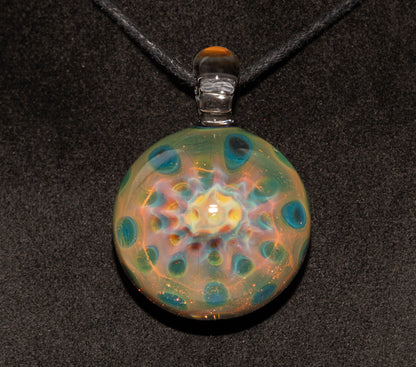 Ethereal Fumed Pendant | Honeycomb Glass Necklace | Heady Borosilicate Jewelry | Galactic Depth Art Creation