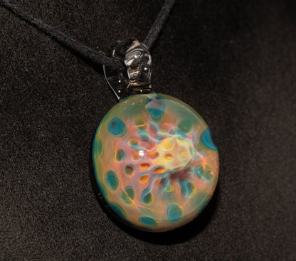 Ethereal Fumed Pendant | Honeycomb Glass Necklace | Heady Borosilicate Jewelry | Galactic Depth Art Creation