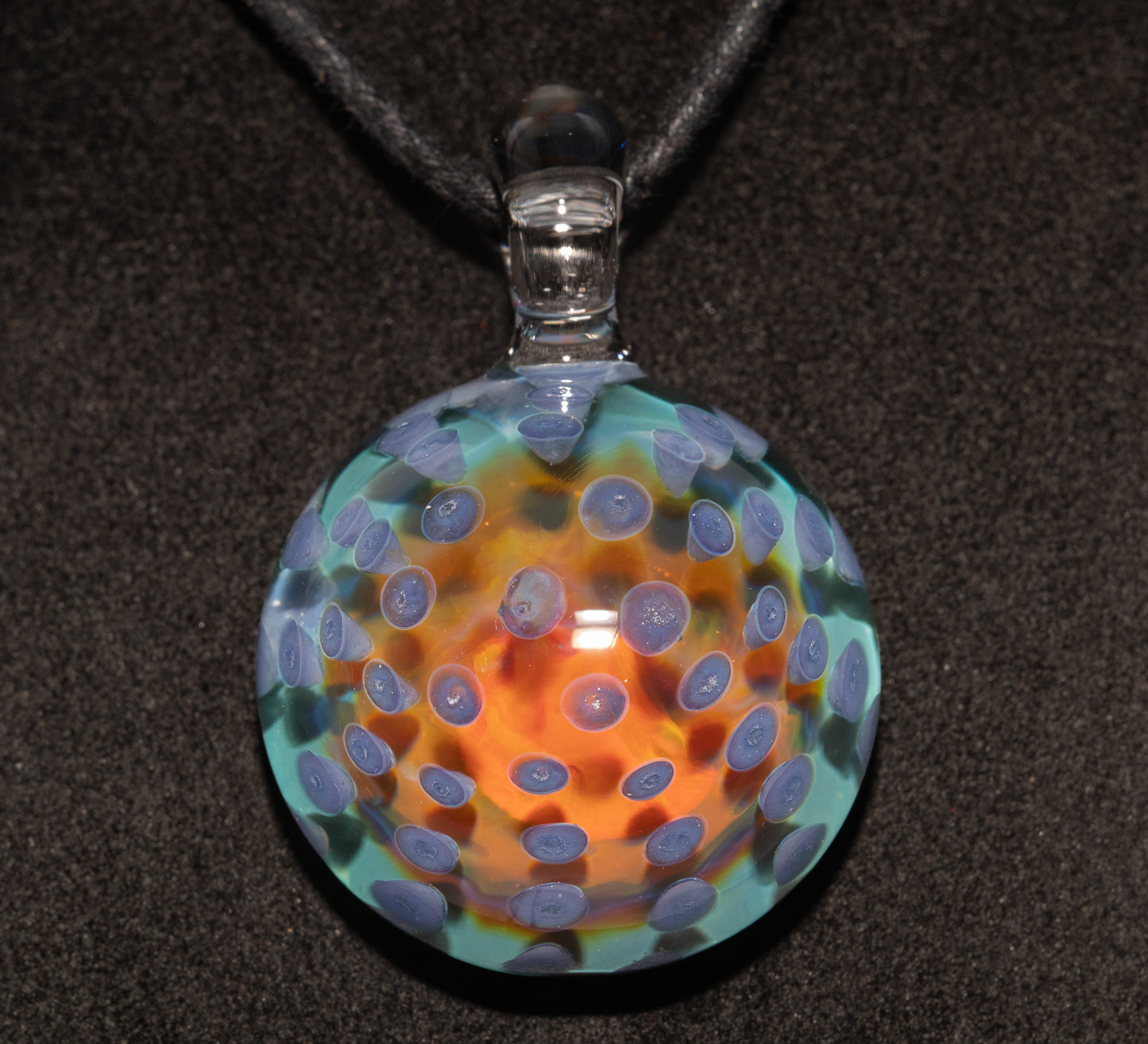 Silver Fumed Honeycomb Pendant | Heady Glass Necklace | Borosilicate Galaxy Jewelry | Space Talisman Ethereal Art Pendant