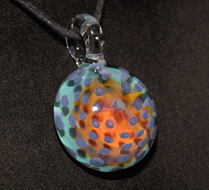 Silver Fumed Honeycomb Pendant | Heady Glass Necklace | Borosilicate Galaxy Jewelry | Space Talisman Ethereal Art Pendant