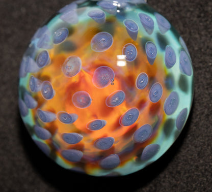 Silver Fumed Honeycomb Pendant | Heady Glass Necklace | Borosilicate Galaxy Jewelry | Space Talisman Ethereal Art Pendant
