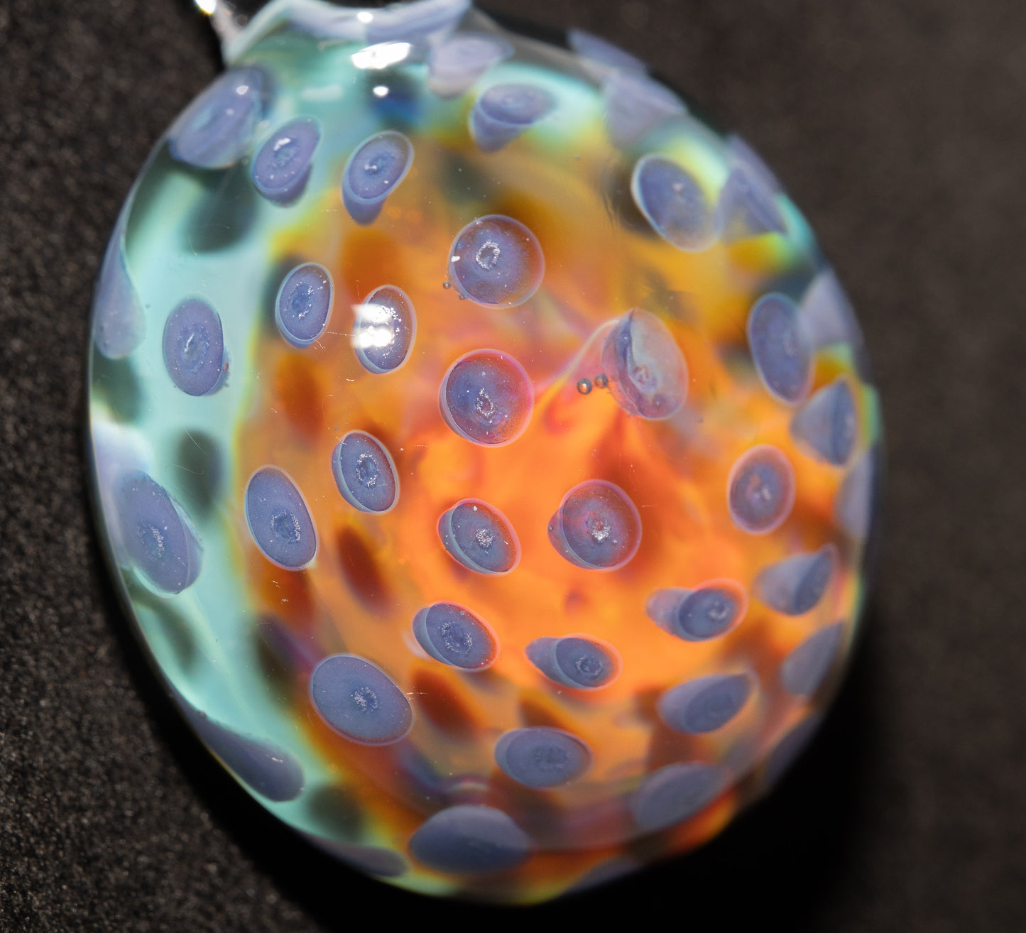 Silver Fumed Honeycomb Pendant | Heady Glass Necklace | Borosilicate Galaxy Jewelry | Space Talisman Ethereal Art Pendant