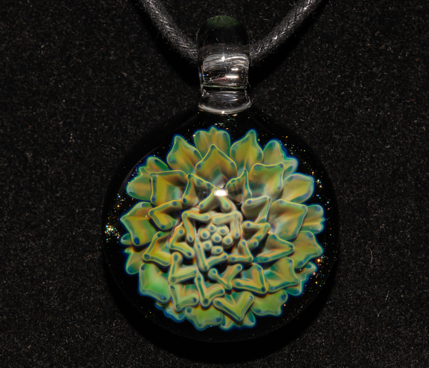Dahlia Garden Glass Necklace | Handblown Borosilicate Floral Pendant | Artisan Jewelry