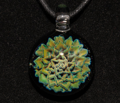 Dahlia Garden Glass Necklace | Handblown Borosilicate Floral Pendant | Artisan Jewelry