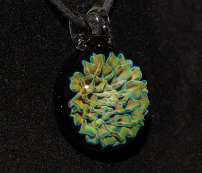 Dahlia Garden Glass Necklace | Handblown Borosilicate Floral Pendant | Artisan Jewelry