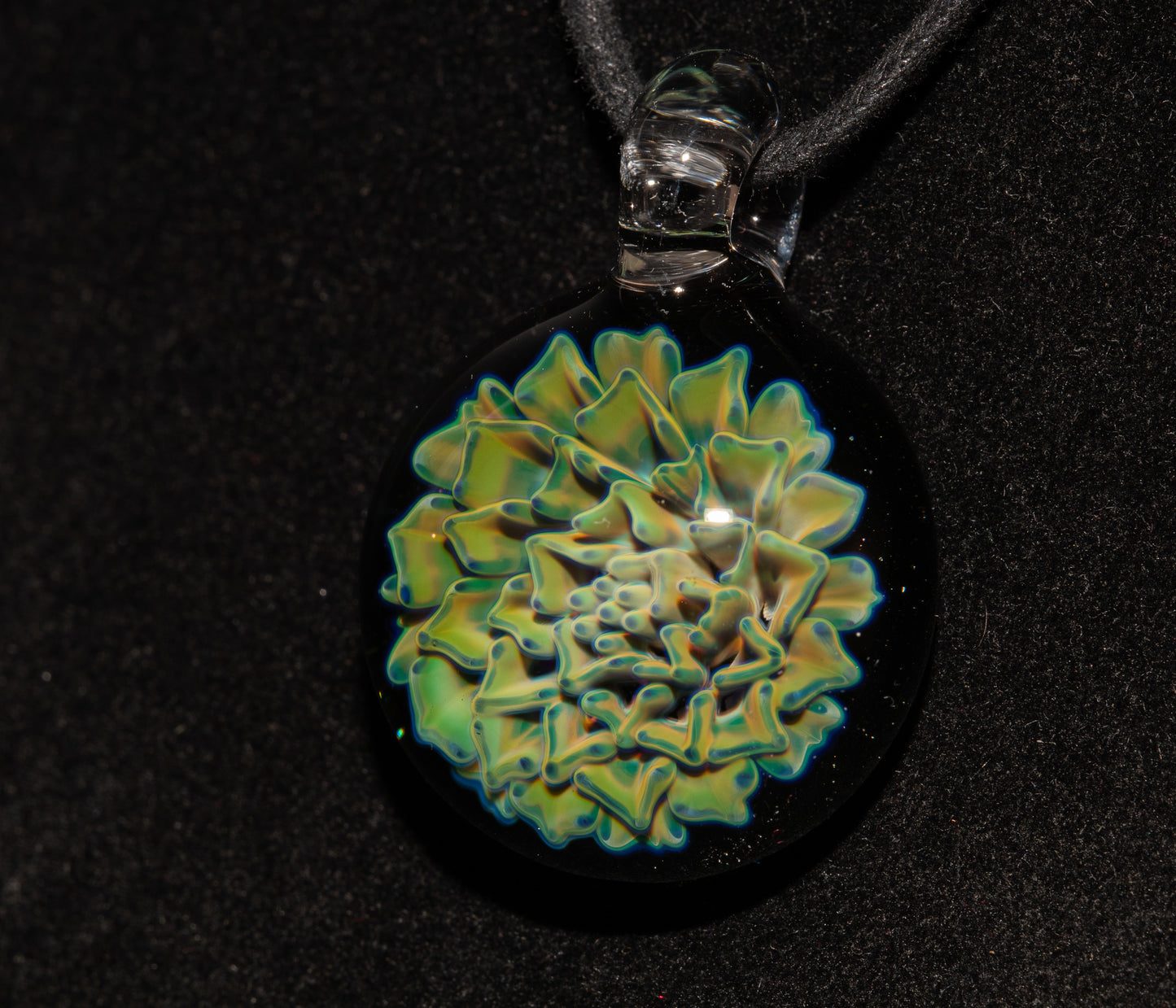 Dahlia Garden Glass Necklace | Handblown Borosilicate Floral Pendant | Artisan Jewelry