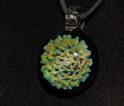 Dahlia Garden Glass Necklace | Handblown Borosilicate Floral Pendant | Artisan Jewelry