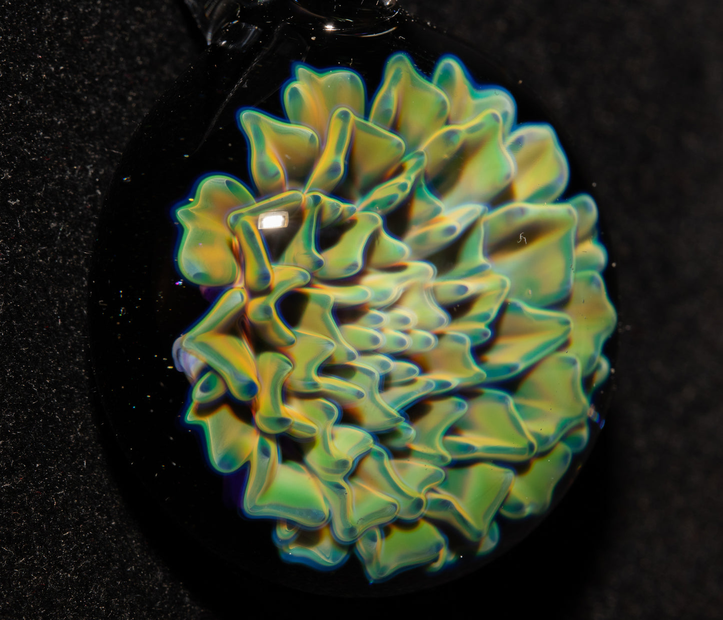 Dahlia Garden Glass Necklace | Handblown Borosilicate Floral Pendant | Artisan Jewelry