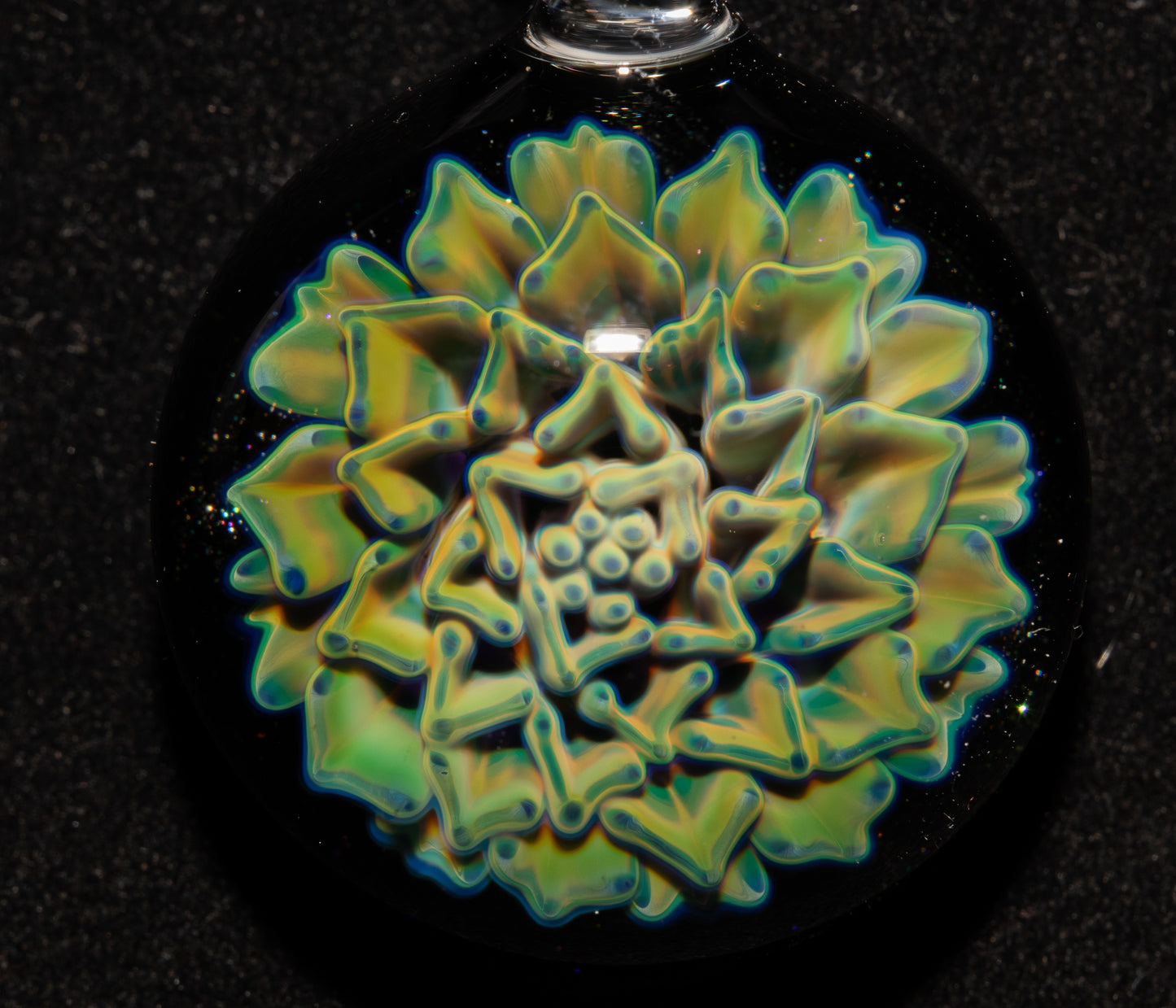 Dahlia Garden Glass Necklace | Handblown Borosilicate Floral Pendant | Artisan Jewelry