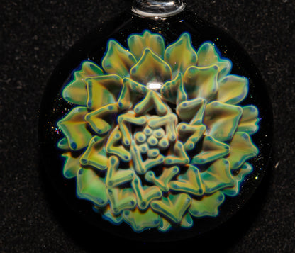 Dahlia Garden Glass Necklace | Handblown Borosilicate Floral Pendant | Artisan Jewelry