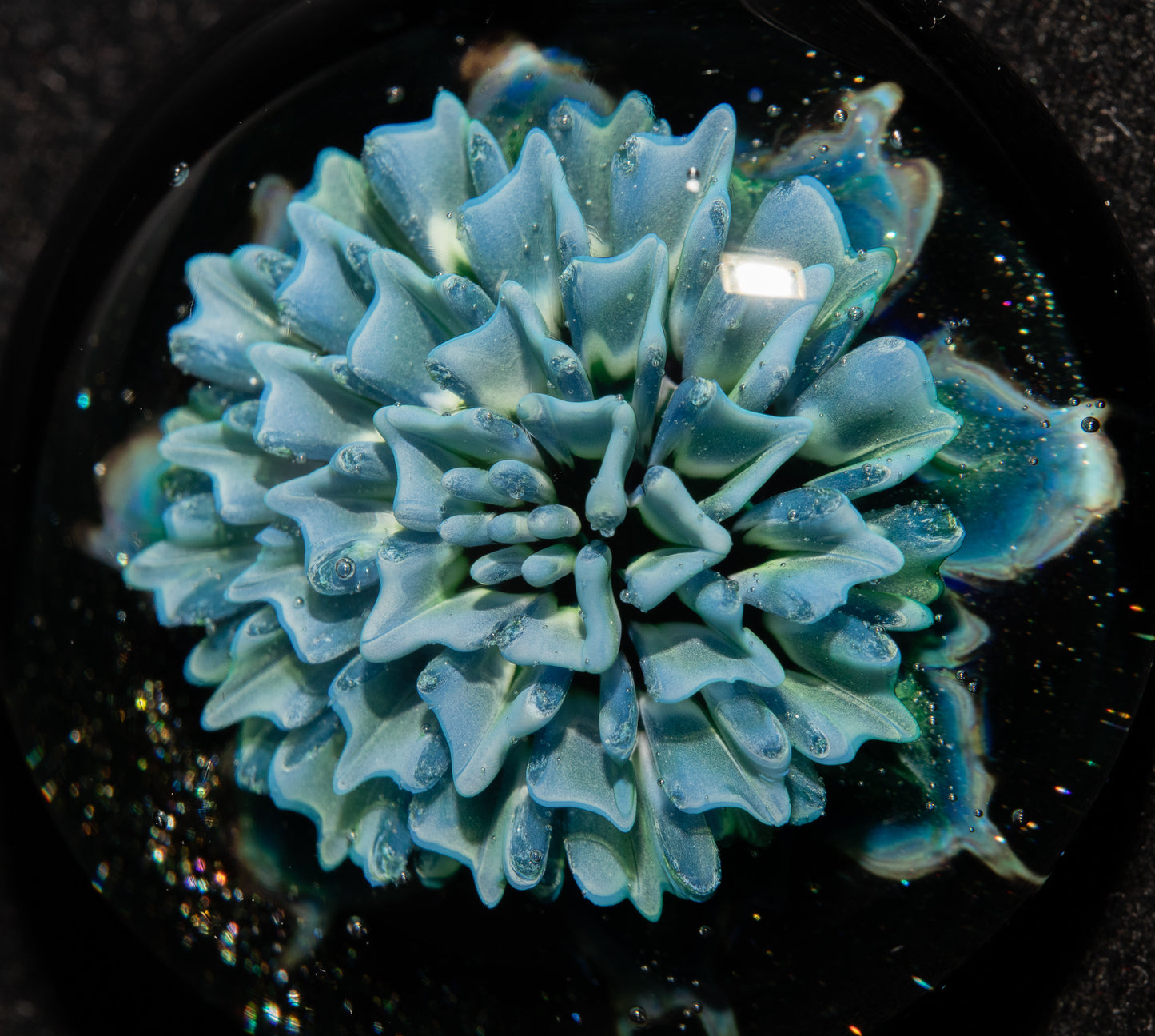 Blooming Dahlia Necklace | Borosilicate Glass Flower Pendant | Handmade Botanical Jewelry