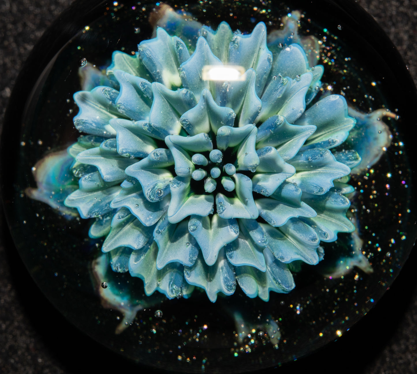Blooming Dahlia Necklace | Borosilicate Glass Flower Pendant | Handmade Botanical Jewelry