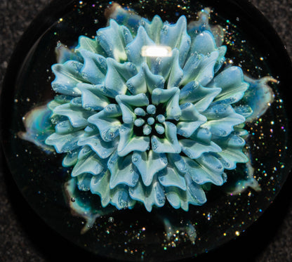 Blooming Dahlia Necklace | Borosilicate Glass Flower Pendant | Handmade Botanical Jewelry