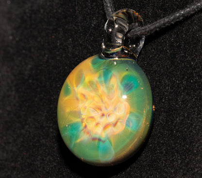Honeycomb Glass Necklace | Ethereal Fumed Pendant | Galactic Depth Art | Heady Borosilicate Jewelry
