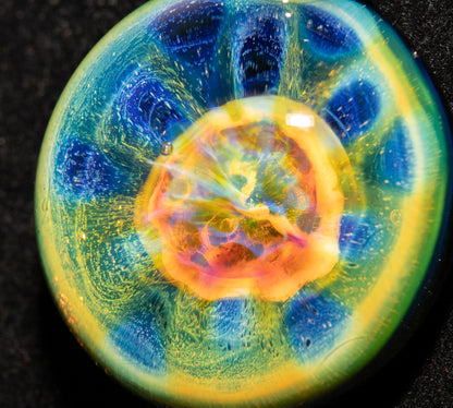 Borosilicate Jewelry | Galactic Depth Art Creation | Ethereal Fumed Pendant | Lotus Pod Glass Necklace