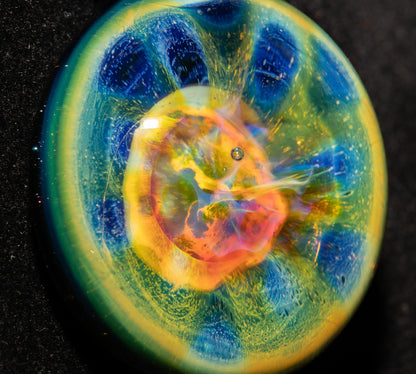 Borosilicate Jewelry | Galactic Depth Art Creation | Ethereal Fumed Pendant | Lotus Pod Glass Necklace