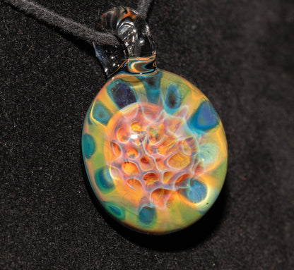 Ethereal Fumed Pendant | Heady Borosilicate Jewelry | Lotus Pod Glass Necklace | Galactic Depth Art
